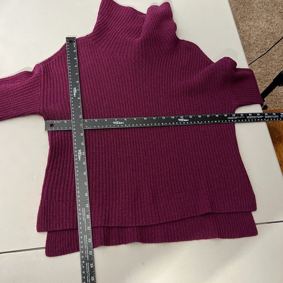 Eileen Fisher Sweater Womens XS Purple Yak Wool Turtleneck Long Sleeve Knit - Picture 2 of 9